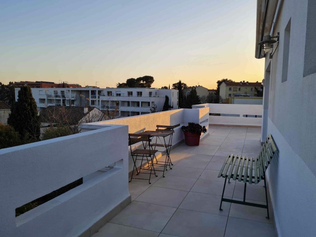 蒙彼利埃Duplex Toit Terrasse Vue Panoramique公寓 外观 照片