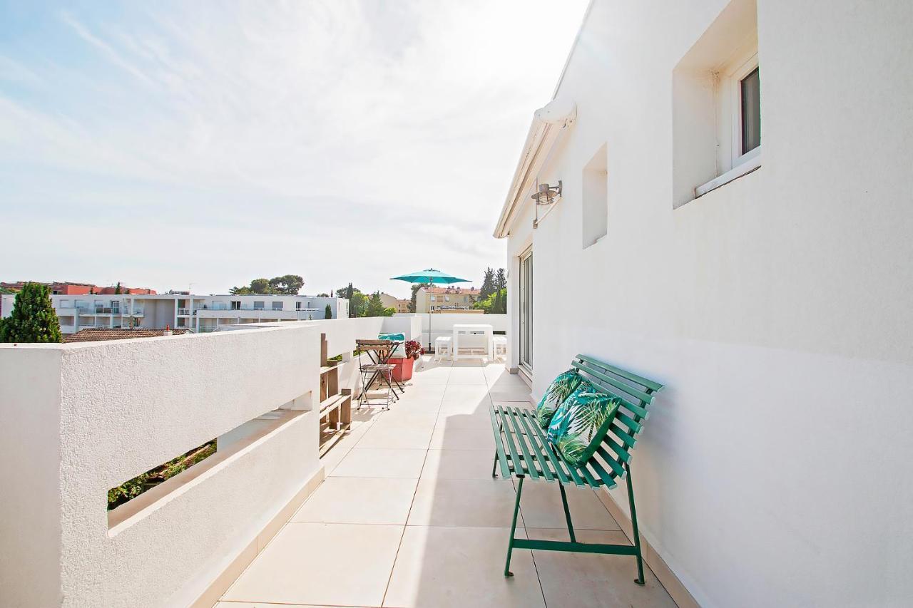 蒙彼利埃Duplex Toit Terrasse Vue Panoramique公寓 外观 照片